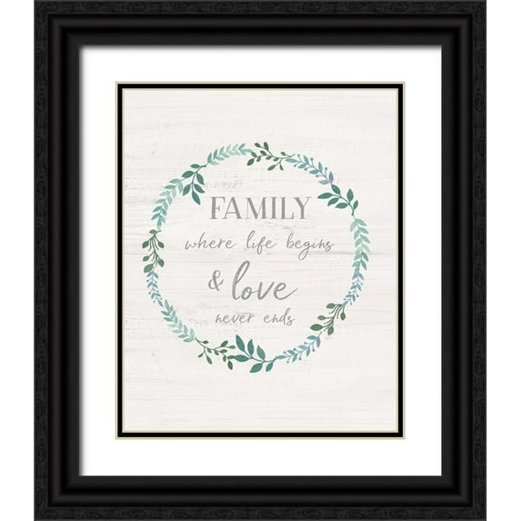 Carpentieri, Natalie 15x18 Black Ornate Wood Framed with Double Matting Museum Art Print Titled - Family Love