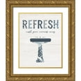 thumbnail image 1 of Carpentieri, Natalie 15x18 Gold Ornate Wood Framed with Double Matting Museum Art Print Titled - Palm Bath II, 1 of 4