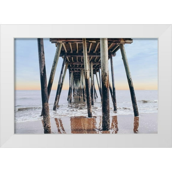 Carpentieri, Natalie 18x13 White Modern Wood Framed Museum Art Print Titled - Under the Pier