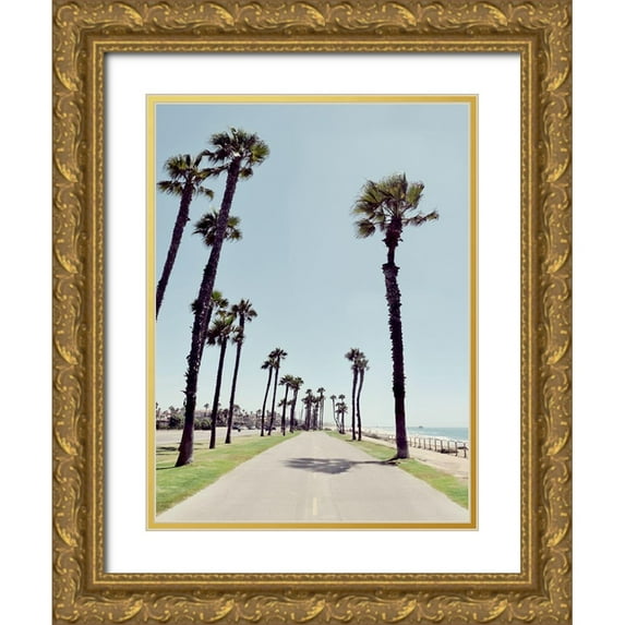 Carpentieri, Natalie 19x24 Gold Ornate Wood Framed with Double Matting Museum Art Print Titled - Path to Huntington Beach