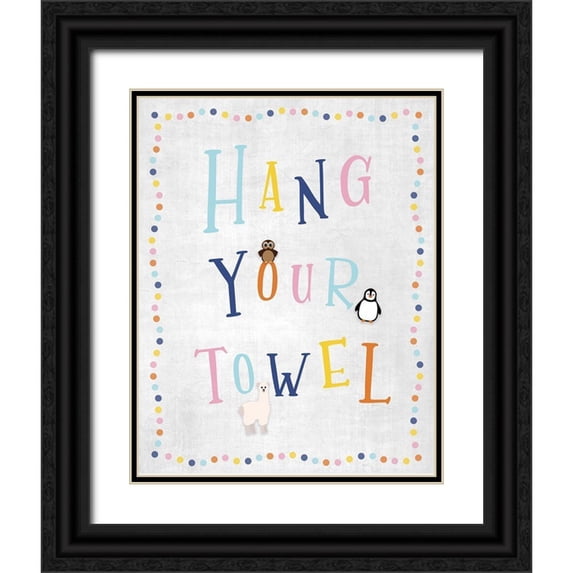 Carpentieri, Natalie 20x24 Black Ornate Wood Framed with Double Matting Museum Art Print Titled - Hang Your Towel