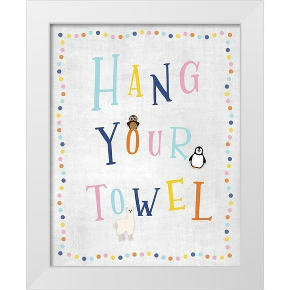 Carpentieri, Natalie 20x24 White Modern Wood Framed Museum Art Print Titled - Hang Your Towel