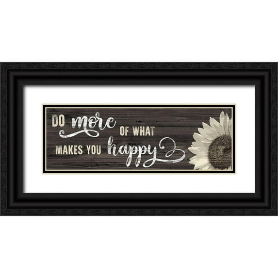 Carpentieri, Natalie 24x11 Black Ornate Wood Framed with Double Matting Museum Art Print Titled - Makes You Happy