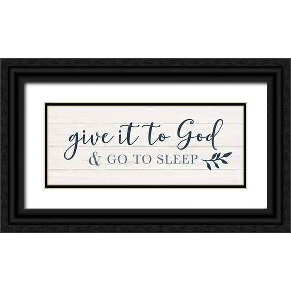 Carpentieri, Natalie 24x12 Black Ornate Wood Framed with Double Matting Museum Art Print Titled - Give it to God