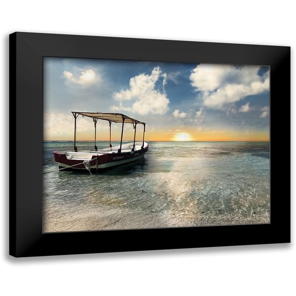 Carpentieri, Natalie 24x20 Black Modern Framed Museum Art Print Titled - Costa Maya Sunset