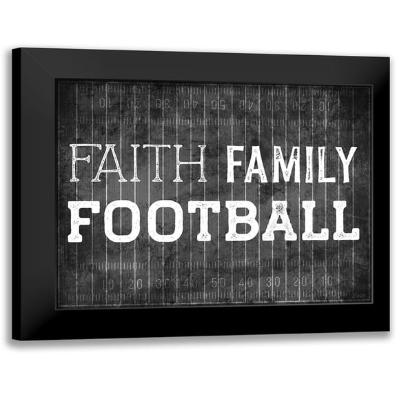 Carpentieri, Natalie 24x20 Black Modern Framed Museum Art Print Titled - Faith Family Football