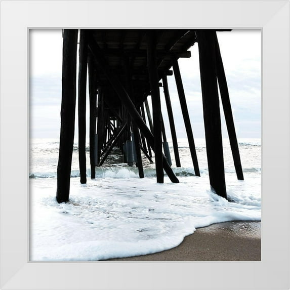 Carpentieri, Natalie 26x26 White Modern Wood Framed Museum Art Print Titled - Belmar Pier