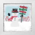 thumbnail image 1 of Carpentieri, Natalie 26x26 White Modern Wood Framed Museum Art Print Titled - North Pole Snowman, 1 of 4