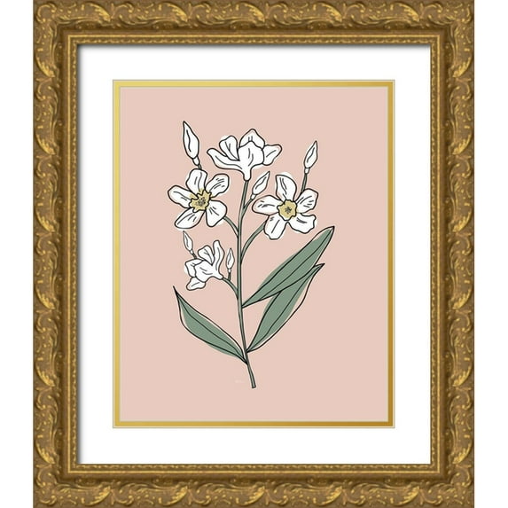 Carpentieri, Natalie 26x32 Gold Ornate Wood Framed with Double Matting Museum Art Print Titled - Outline Botanical II