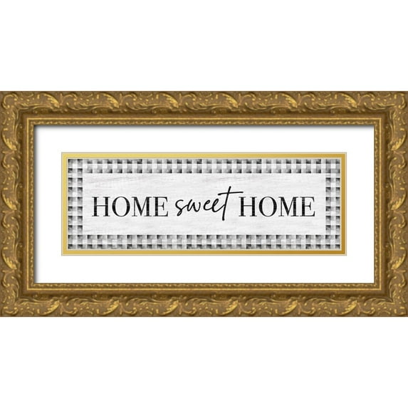 Carpentieri, Natalie 32x13 Gold Ornate Wood Framed with Double Matting Museum Art Print Titled - Home Sweet Home