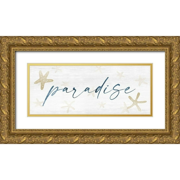 Carpentieri, Natalie 32x15 Gold Ornate Wood Framed with Double Matting Museum Art Print Titled - Paradise