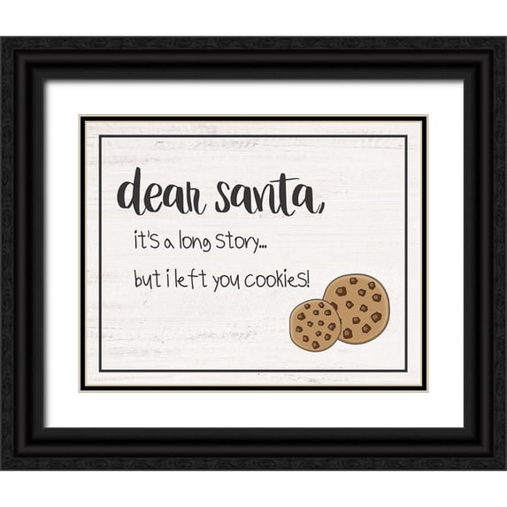 Carpentieri, Natalie 32x26 Black Ornate Wood Framed with Double Matting Museum Art Print Titled - Dear Santa