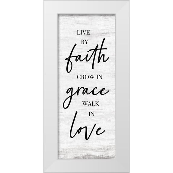 Carpentieri, Natalie 8x14 White Modern Wood Framed Museum Art Print Titled - Walk in Love