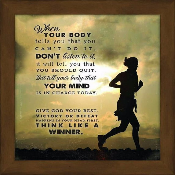 Carpentree 157334 Overcomer Framed Plaque - 14 x 14 in.