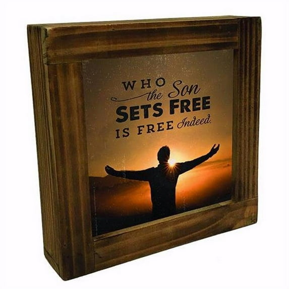 Carpentree 157336 Overcomer Box Plaque - 7 x 7 in.