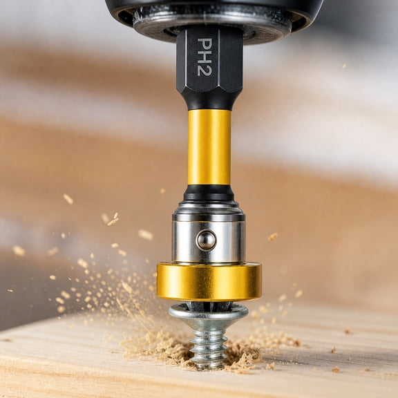 Carpentry Driver Bit Collection, Bit Holder for Drill, Countersink Drill Bits, Magnetic Bit Holder, 2 in X 1 in Yellow Ph2 Cross Screwdriver Bit with Strong Magnetic Circle,