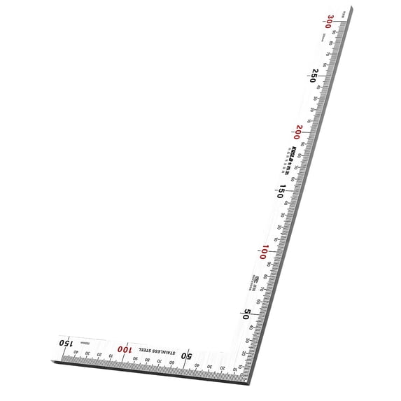 Carpentry Measuring Square Stainless Steel L Ruler with Etched Scale ...