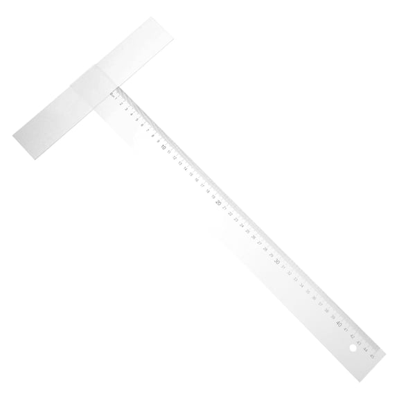 Carpentry Square Ruler with White Acrylic, Metric Measurements for Accurate Angle Marking, 1 Pack
