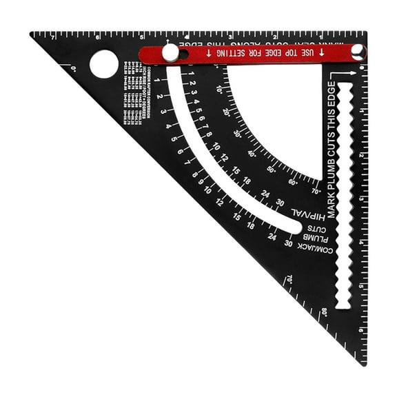 Carpentry Triangle Ruler Carpenter Square Rafter Framing Square 7.5in Layout Tool Aluminium Woodworking Measurement Tool