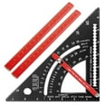 thumbnail image 1 of Carpentry Triangle Ruler Rafter Framing Square Woodworking Measurement Tool Layout Tool Adjustable Combination Square, 1 of 8