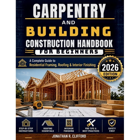 Carpentry and Building Construction Handbook for Beginners: A Complete Guide to Residential Framing, Roofing & Interior , (Paperback)