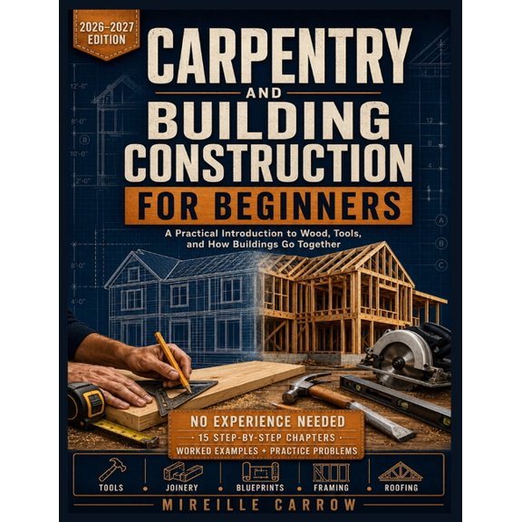 Carpentry and Building Construction for Beginners: A Practical Introduction to Wood, Tools, and How Buildings Go Togethe, (Paperback)