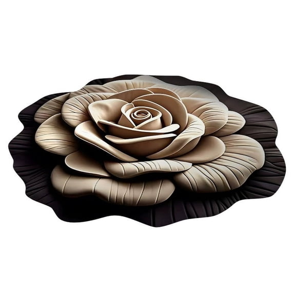 Carpet 3D Visual Stereo Flower Design Mud Floor Mat for Living Room and Bedroom Stain and Easy Care Floor Mats