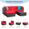 thumbnail image 1 of Carpet 7 Piece Outdoor Conversation Sets, Wicker Sectional Patio Set, Khaki, 1 of 1