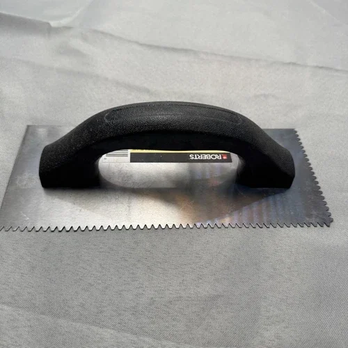 Roberts carpet adhesive trowel 1/8 x 1/8 x 1/16" Flat V