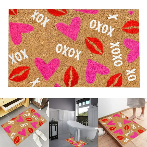 Carpet,Alentine's Day Floor Mats Holiday Mats Welcome Door Mats Polyester Door Mats