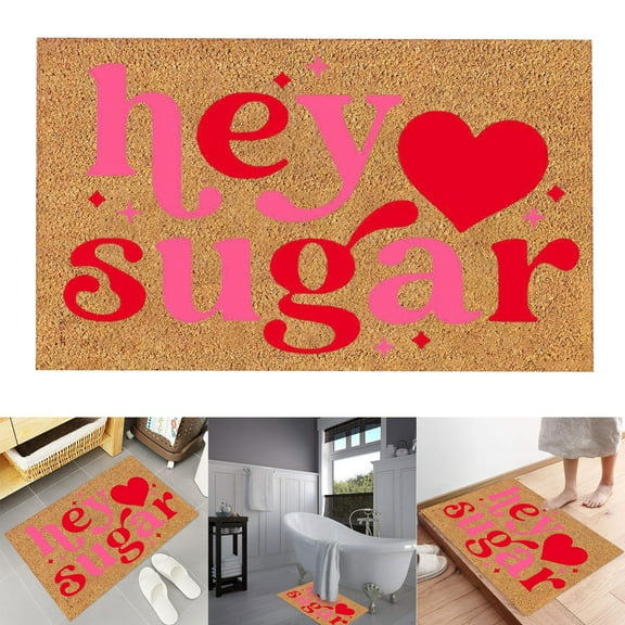 Carpet,Alentine's Day Floor Mats Holiday Mats Welcome Door Mats Polyester Door Mats