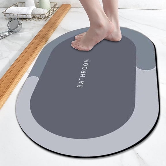 Carpet,Bath Mat Rug Super Absorbent Rubber Bath Rugs Mats For Bathroom Non Slip Gray Bathroom Rugs Washable