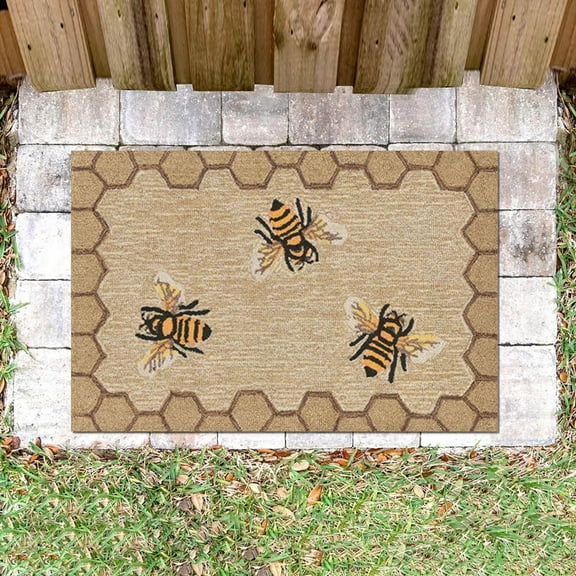 Carpet,Bee Festival Outdoor Doormat Front Door Mat Waterproof Entrance Doormat Indoor Mat Non Slip