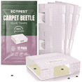 thumbnail image 1 of Carpet Beetle Traps – 12 Pack | Sticky Indoor Glue Boards for Carpet Beetles, Larvae & Other Crawling Insects | Non-Toxic Pest Control Trap & Monitor for Closets, Storage Areas, and More, 1 of 10