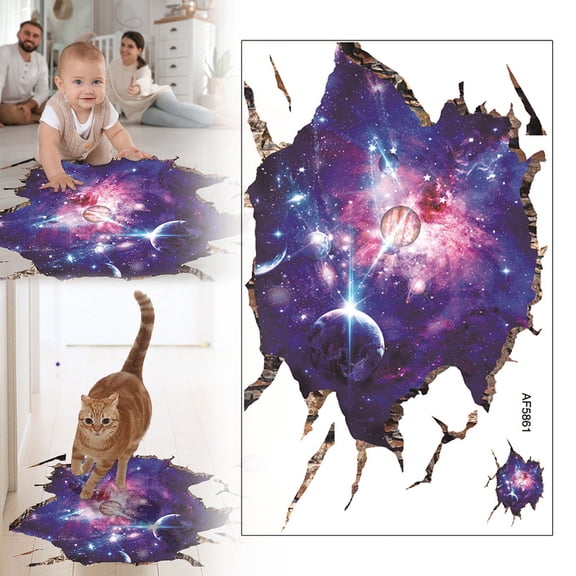 Carpet,Blue Wall Decals Removable Sticker The 3D Dreamscape Home Decor