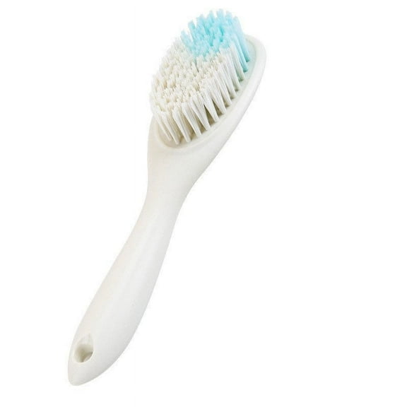 Carpet Brush, Scrub Brush, Cleaning Tool, Soft Bristles Ergonomic Handle, for Bathroom Shoes Clothing, Grout Cleaning Brush | White KTFgvq