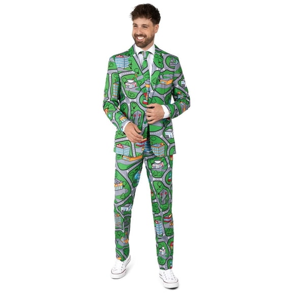 Suitmeister Men's Suits Carpet City Green - S Green