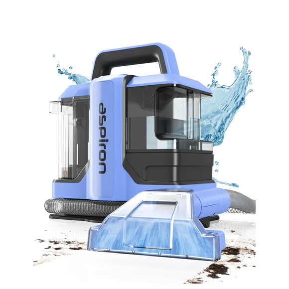 TaoTronics Carpet and Upholstery Cleaner Machine Portable, 12Kpa Spot and Stain Cleaner with 2 Cleaning Tools, Dual Large Tanks, Lightweight Cleaner Machine for Carpet, Stairs, Couch, Car Seats