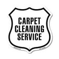 thumbnail image 1 of Carpet Cleaning Service 12 inch X 12 inch Shield-Shaped Rust-Free Aluminum Metal Sign Weather Resistant Made in the USA, 1 of 6