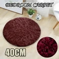 thumbnail image 1 of Carpet Clearance Home Decor Soft Bath Bedroom Non-Slip Floor Shower Rug Yoga Plush Round Mat Burgundy, 1 of 4