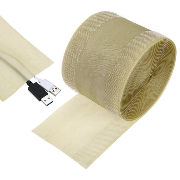 Carpet Cord Cover, 20ft Floor Cover Cord Strip Wire Protector Cable Management for Office Home, Khaki