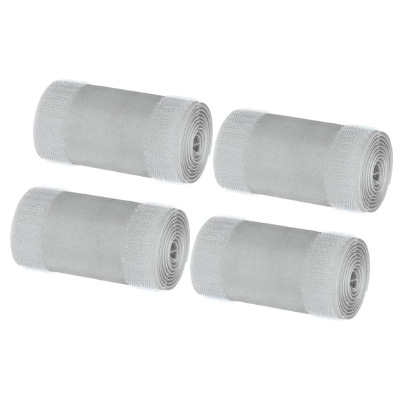 Carpet Cord Cover 3.28 Ft x 3.94" Grip Floor Cable Protector Management Nylon Polyester Blend Grey 4Pcs