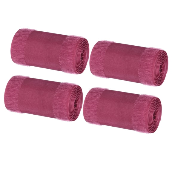 Carpet Cord Cover 3.28 Ft x 3.94" Grip Floor Cable Protector Management Nylon Polyester Blend Red 4Pcs