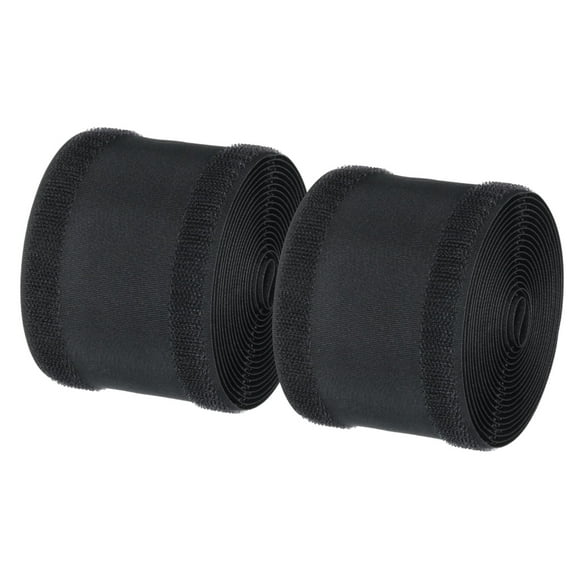 Carpet Cord Cover 9.84 Ft x 2.76" Grip Floor Cable Protector Management Nylon Polyester Blend Black 2Pcs