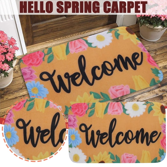 Carpet,Decoration Bottom Carpet Outdoor Welcoming Mat Spring -slip Indoor Door Home Decor