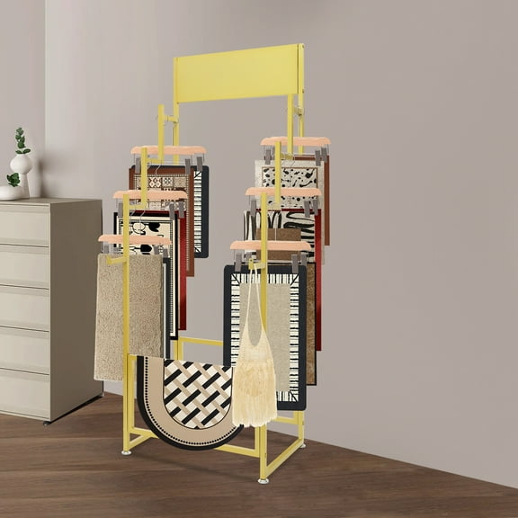 Carpet Display Rack, Floor Standing Carpet Display Stand Organizer Holder