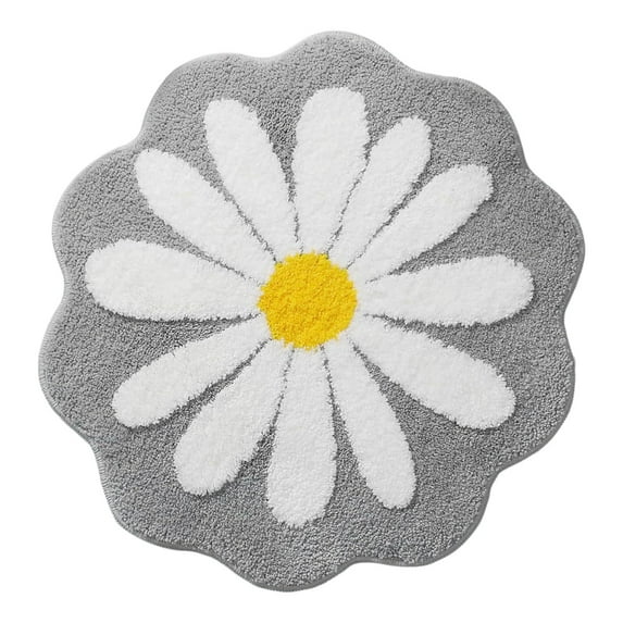 Carpet, Door Mat - Loetky Cute Mat Flower Rug Water Absorption Non Mat Soft Machine Wash Rug Mat for Bedroom Kitchen Bathroom Toilet Floors 25.6 X 25.6 Inches, a Carpet