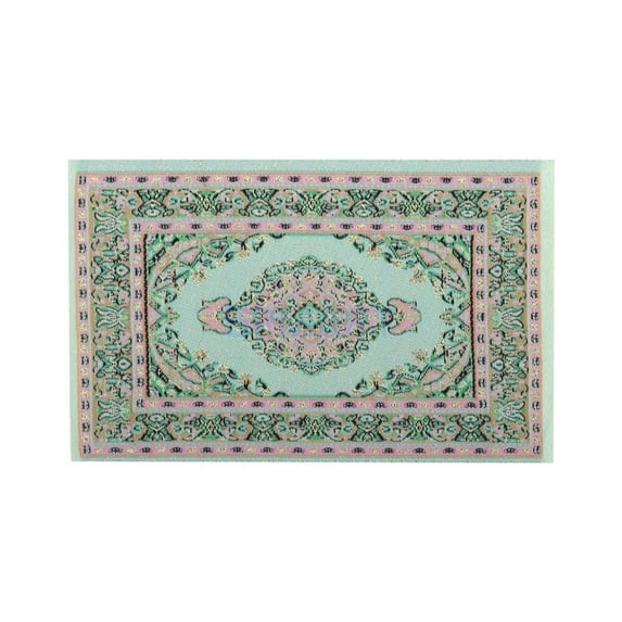 Carpet, Door Mat - Loetky Dollhouse Miniature Turkey Carpet Rug Doll House Floor Furniture Decorations Dollhouse Furniture Dollhouse Accessories (Green), Turkey Rug*1 Piece