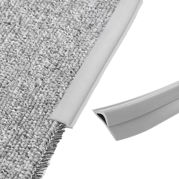 Carpet Edging Strip Floor Transition Molding,Self-Adhesive Pvc Threshold Ramp for Tile to Carpet Seam Cover and Anti-Slip Safety Barrier AKLJWH