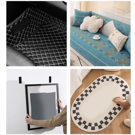 Carpet Fixing Stickers Double Faced High Adhesive Car Carpet Fixed Patches Home Floor Foot Mats Anti Skid Grip Tapes A